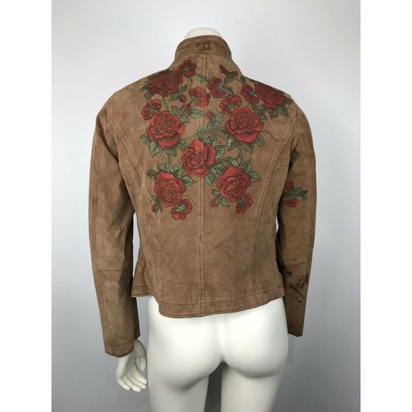 Charlotte Russe Women's Jacket Vintage 100% Leathe - Picture 4 of 11